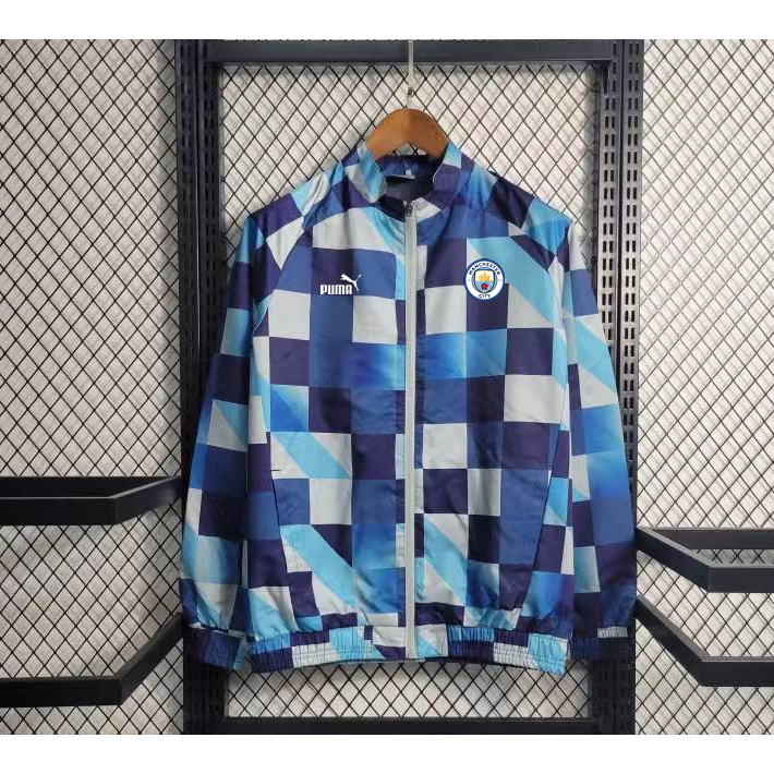 Áo Khoác Bóng Đá Có Mũ Trùm Đầu manchester city Cỡ 23-24 1: 1