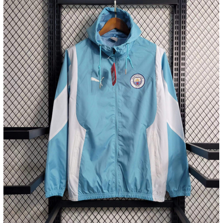 Áo Khoác Bóng Đá Có Mũ Trùm Đầu manchester city Cỡ 23-24 1: 1