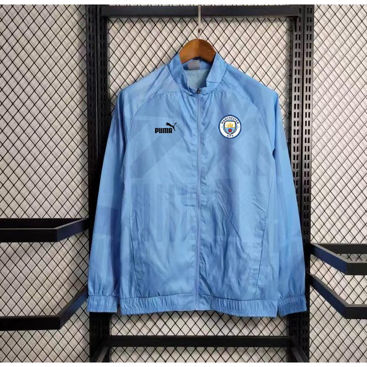 Áo Khoác Bóng Đá Có Mũ Trùm Đầu manchester city Cỡ 23-24 1: 1