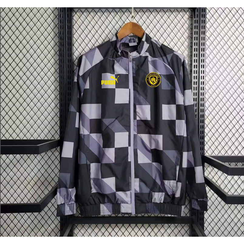 Áo Khoác Bóng Đá Có Mũ Trùm Đầu manchester city Cỡ 23-24 1: 1