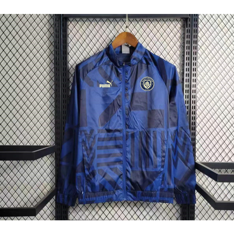 Áo Khoác Bóng Đá Có Mũ Trùm Đầu manchester city Cỡ 23-24 1: 1
