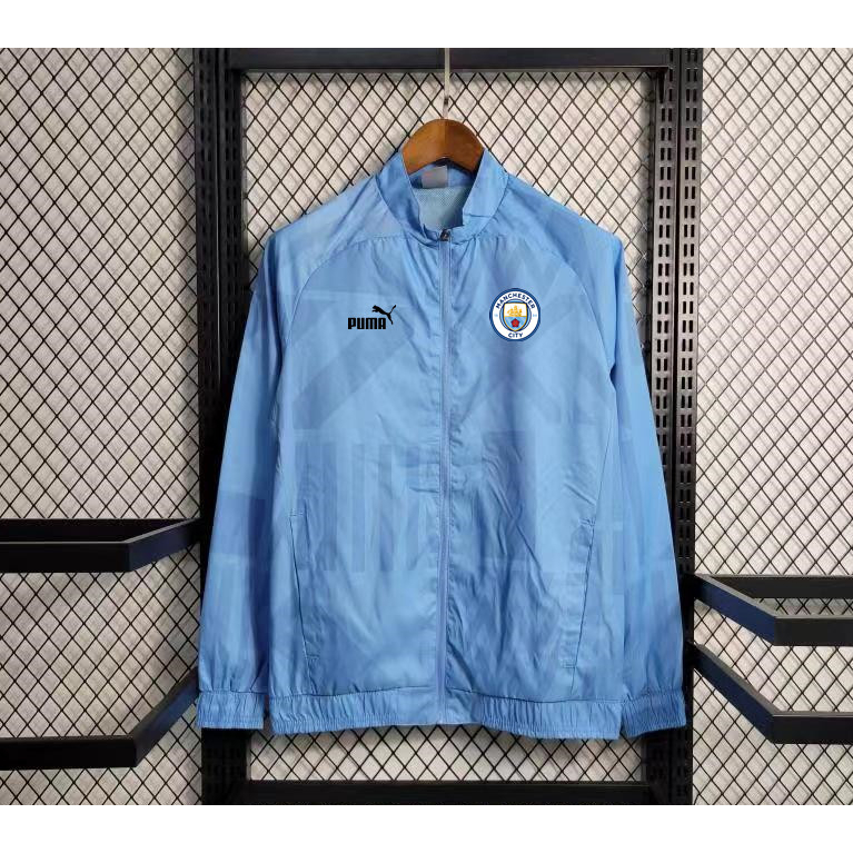 Áo Khoác Bóng Đá Có Mũ Trùm Đầu manchester city Cỡ 23-24 1: 1