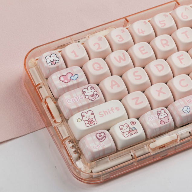 Snack rabbit keycaps MOA profile Dye-Sublimation PBT keycap 142keys
