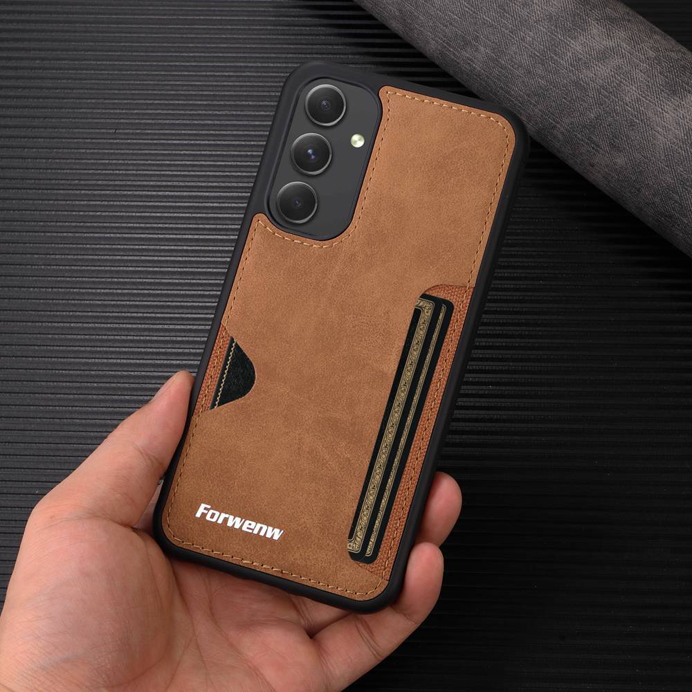 Thẻ Ốp Điện Thoại Da pu Viền tpu Dẻo Sang Trọng Chống Sốc Cho samsung galaxy a13 a14 a23 a24 a25 a33 a34 a53 a54 a73 f5