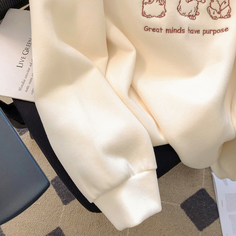 Áo sweater Dáng Rộng In Hình Thỏ Dễ Thương Cho Nữ