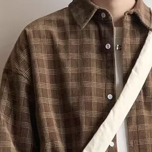 Áo Khoác Sơ Mi Nhung Tay Dài Dáng Rộng Kiểu retro Thời Trang Mùa Thu Cho Nam Giới