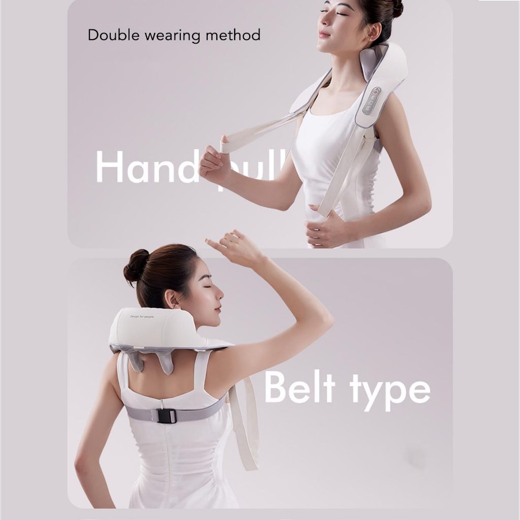 SHIHE Máy Mát Xa Vai Cổ, Gối Massage Điện Tăng Tốc Tuần Hoàn Thư Giãn Sâu Cho Gia Đình