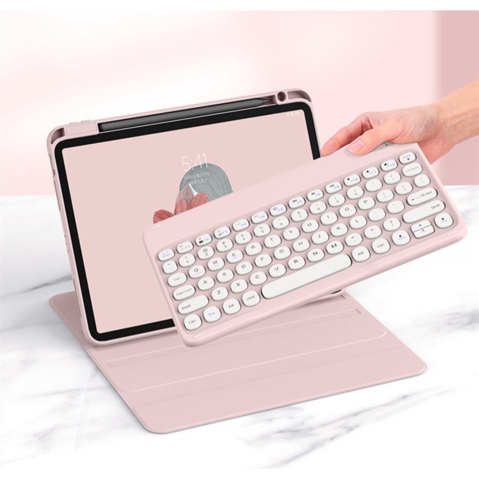 Bao Da Máy Tính Bảng Bằng Acrylic Trong Suốt Có Bàn Phím Xoay Và Ngăn Đựng Bút Cho huawei matepad pro 10.8 2019 2021 matepad pro 10.8