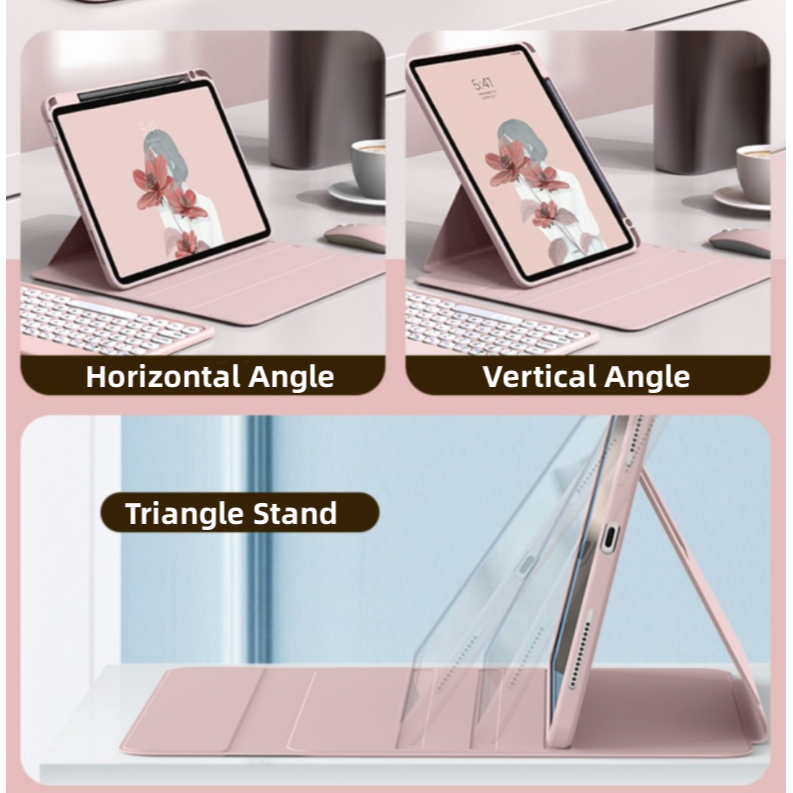 Bao Da Máy Tính Bảng Bằng acrylic Cứng Trong Suốt Tích Hợp Bàn Phím Xoay Và Ngăn Đựng Bút Cho huawei matepad 11 / air 11.5