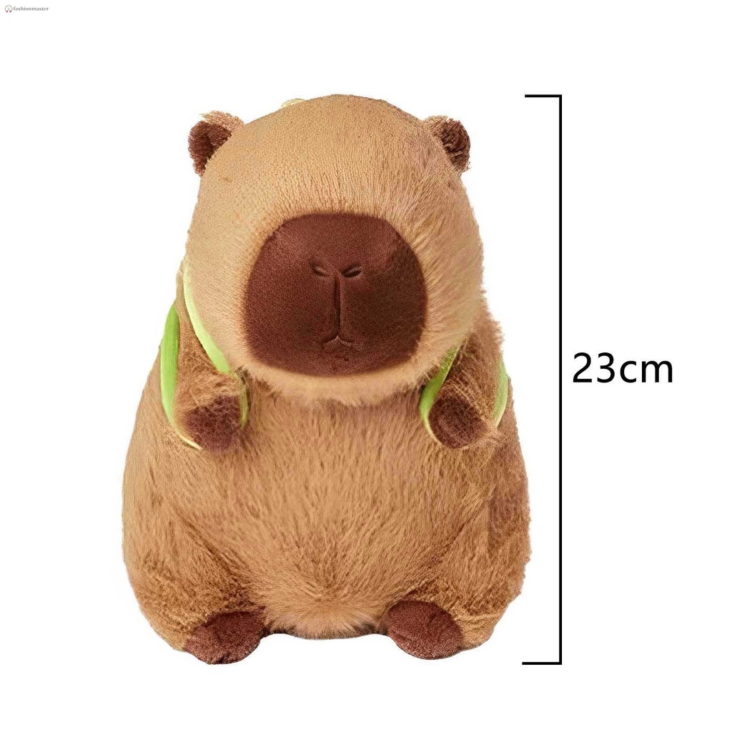 Ba Lô Vải Lông Xù Mềm Mại Hình Rùa capybara Hoạt Hình Giáng Sinh Đáng Yêu Cho Bé