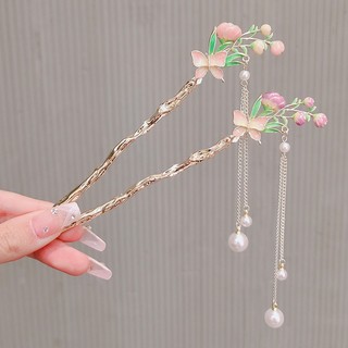Trâm cài tóc đính ngọc trai tua cổ điển cho nữ