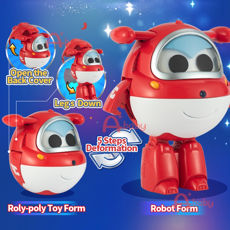 Super Wings AULDEY Đồ Chơi Mô Hình Máy Bay Phản Lực roly-poly
