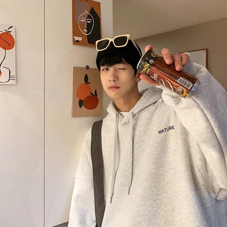 Áo Hoodie Dáng Rộng Có In Chữ Thời Trang Cá Tính Cho Nam