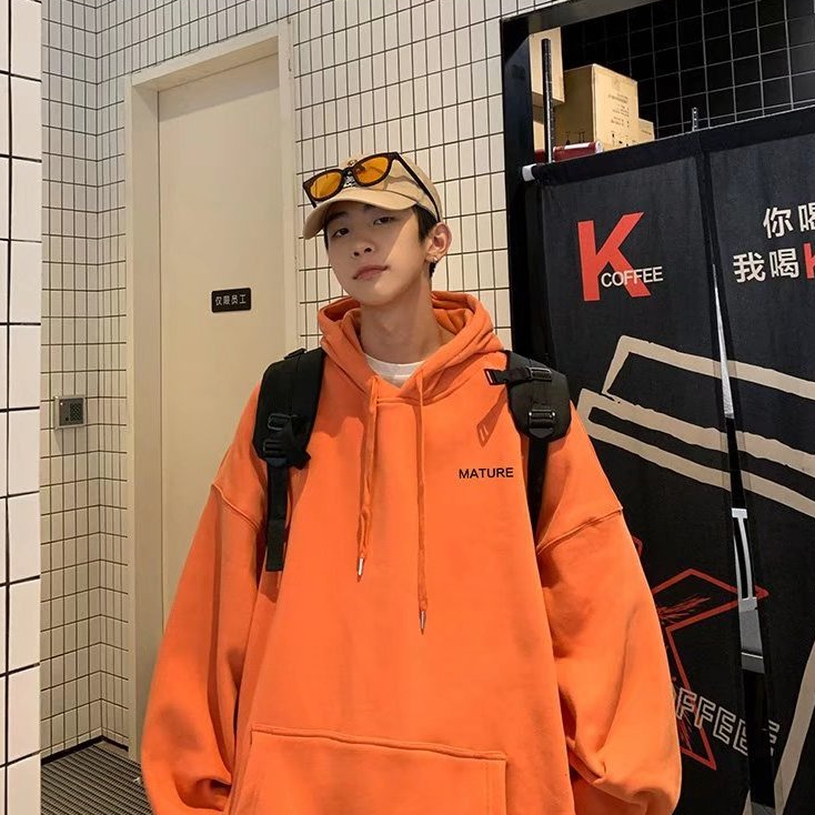 Áo Hoodie Dáng Rộng Có In Chữ Thời Trang Cá Tính Cho Nam