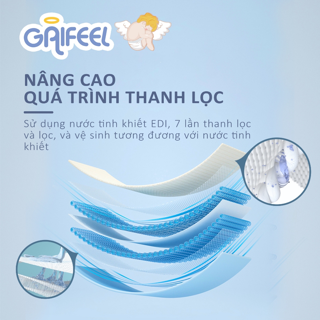 Set 10 gói 800 khăn giấy ướt GAIFEEL khăn ướt cao cấp tiện lợi dễ sử dụng cho bé