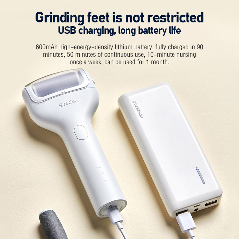 Máy chà gót chân, mài gót chân Xiaomi youpin ShowSee,Có thể giặt bằng nước,Cá Nhân tại Nhà Tẩy Tế Bào Chết Sạc Pin Tích Điện 2 Đầu Mài,Chính Hãng