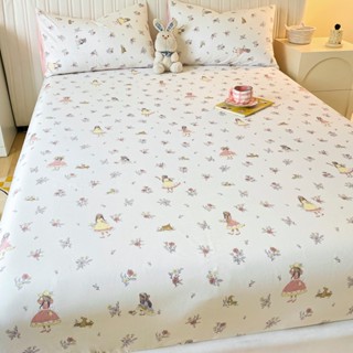 Abraca Dabra 100% chất liệu cotton ga trải giường Tấm mềm thoáng khí hình in hoạt hình Tấm bìa có thể giặt được 1m2/1m6/1m8