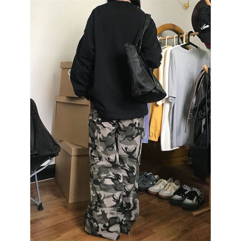 Ethelgirl Áo Nỉ Cổ Tròn Dáng Rộng Họa Tiết Kẻ Sọc Màu Đen Phong Cách Mỹ vintage Thời Trang Cho Nam Và Nữ