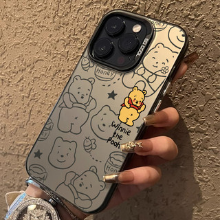 ốp iphone 11/12/13/14/15 Pro Max Silver Case Pooh chống sốc Case For ốp lưng iphone 11,12,13,14,15,11PM,12PM,13PM,14PM,15PM