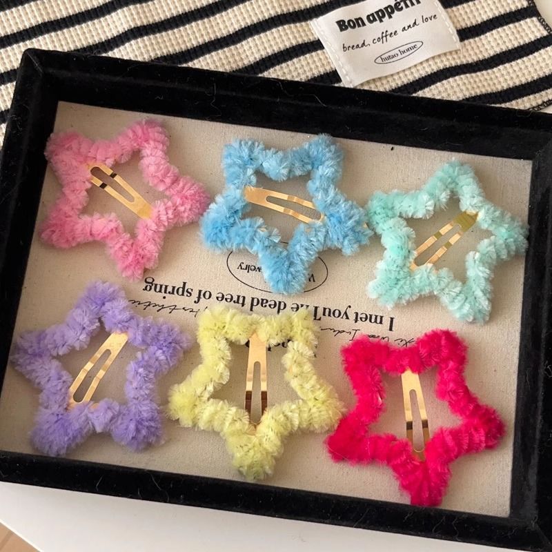 Bộ QuầN ÁO HìNh Thú Dễ Thương Cho Bé Kẹp Tóc Hình Ngôi Sao Màu Sắc Ngọt Ngào Cho Nữ