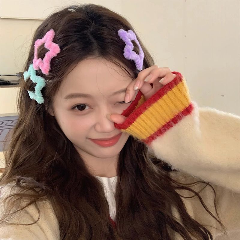 Bộ QuầN ÁO HìNh Thú Dễ Thương Cho Bé Kẹp Tóc Hình Ngôi Sao Màu Sắc Ngọt Ngào Cho Nữ