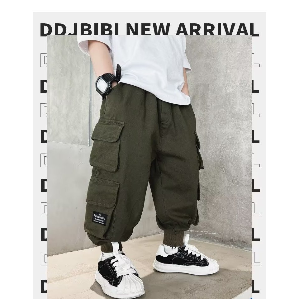 Quần Dài Thể Thao Có Túi Thời Trang Mùa Thu Phong Cách Hàn Quốc Cho Bé Trai