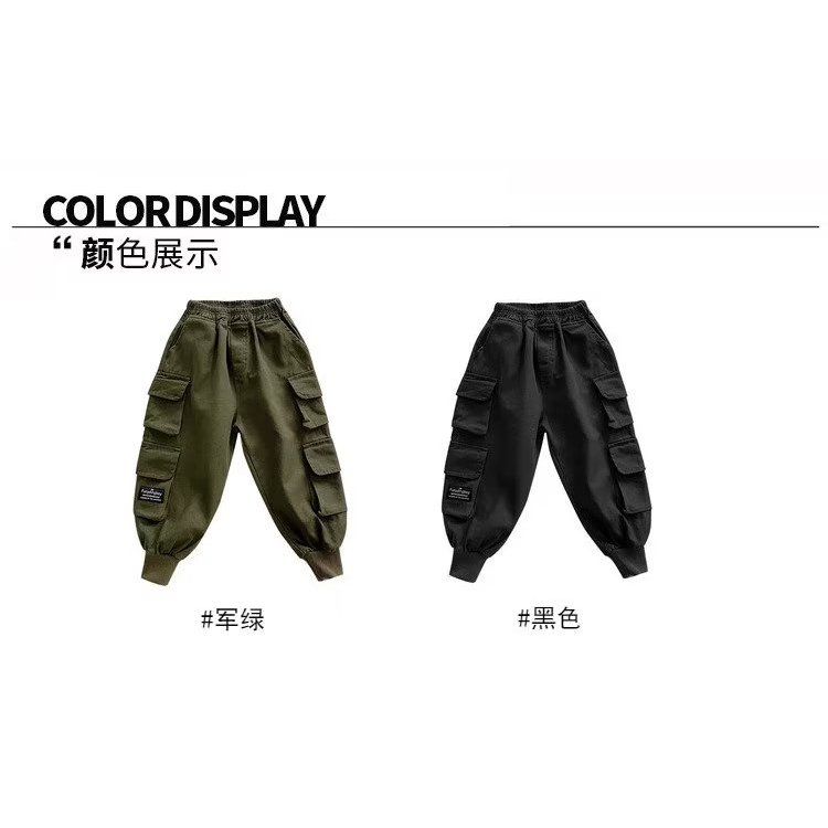 Quần Dài Thể Thao Có Túi Thời Trang Mùa Thu Phong Cách Hàn Quốc Cho Bé Trai