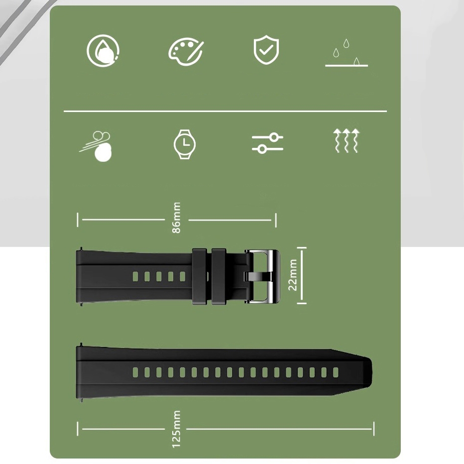 Silicone Dây Đeo Silicon Thay Thế 41mm Cho Đồng Hồ Thông Minh huawei gt 4 gt4 gt 4 46mm