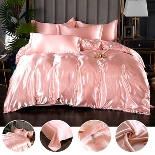 Bộ chăn ga gối satin lụa cao cấp 4 trong 1
