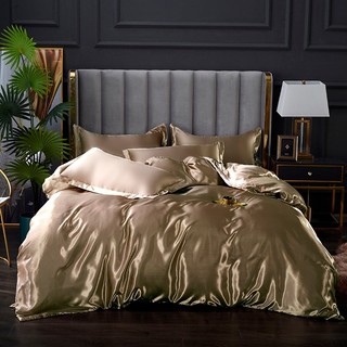 Bộ chăn ga gối satin lụa cao cấp 4 trong 1