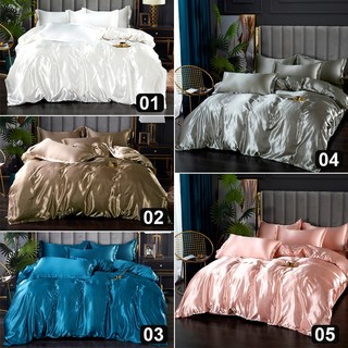 Bộ chăn ga gối satin lụa cao cấp 4 trong 1