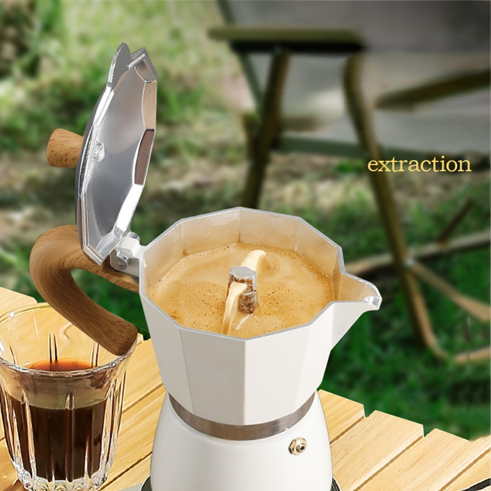 Ấm pha cà phê Moka - Bình pha Cà Phê Bằng Nhôm Có Tay Cầm 150ml/300ml - Nitrogen071