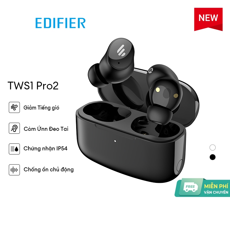 Tai nghe bluetooth không dây Edifier TWS1 Pro / TWS1 Pro 2 v5.2 ip65 thời gian phát lại chống bụi và chống thấm nước