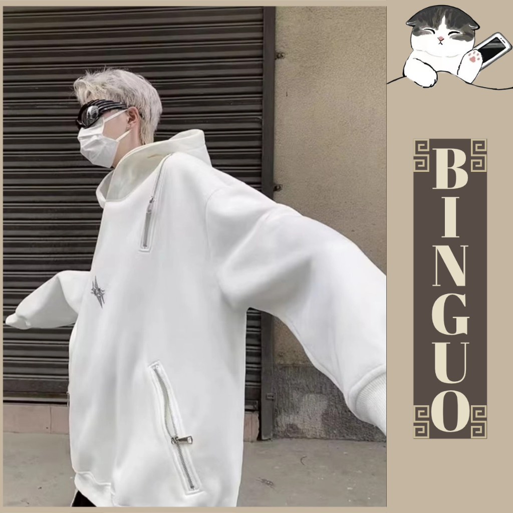 Áo Khoác Hoodie Dáng Rộng unisex Có Khóa Kéo Màu Trơn Thời Trang Đẹp trai áo hoodie form rộng Hàn Quốc Dành Cặp Đôi Chất lượng cao hoodie bigsize