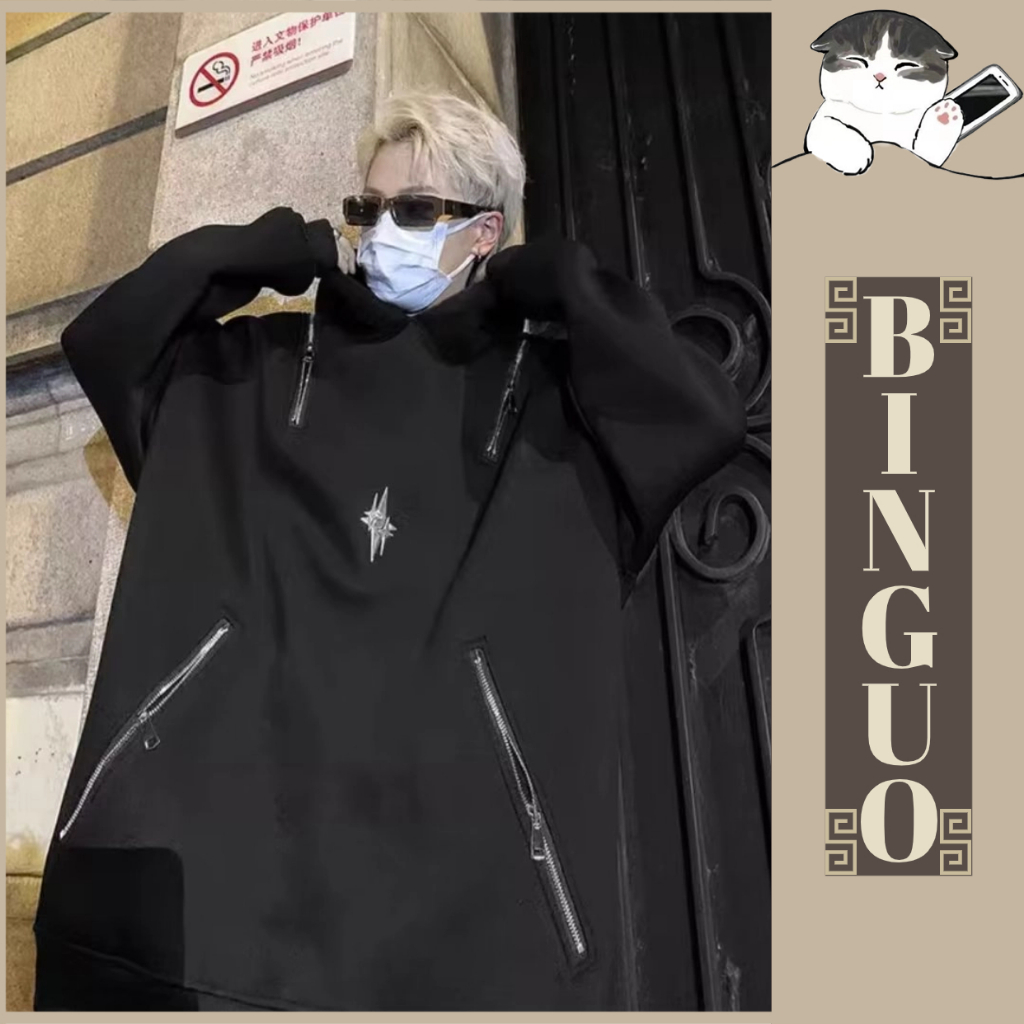 Áo Khoác Hoodie Dáng Rộng unisex Có Khóa Kéo Màu Trơn Thời Trang Đẹp trai áo hoodie form rộng Hàn Quốc Dành Cặp Đôi Chất lượng cao hoodie bigsize