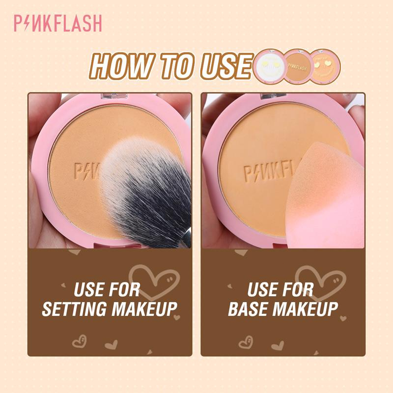 Pinkflash Bộ Mỹ Phẩm Trang Điểm Gồm Phấn Nén Và mascara Chống Thấm Nước Và Son Bóng Bút Kẻ Mắt Lâu Trôi Chống Thấm Mồ Hôi Tự Nhiên