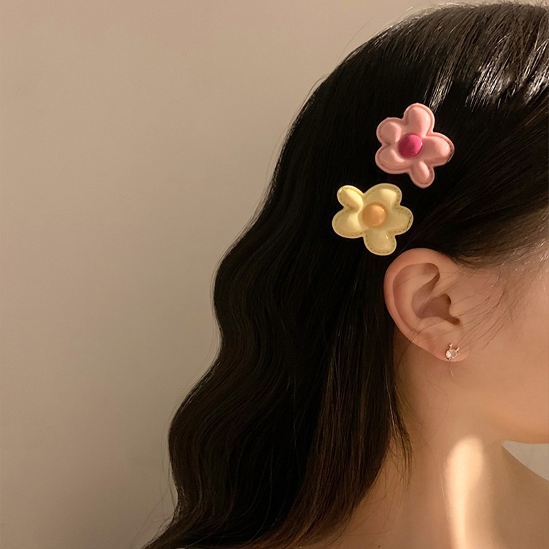 Miumiua🔮Kẹp Tóc Ba Chiều Đính Hoa Dễ Thương Cho Bé Gái