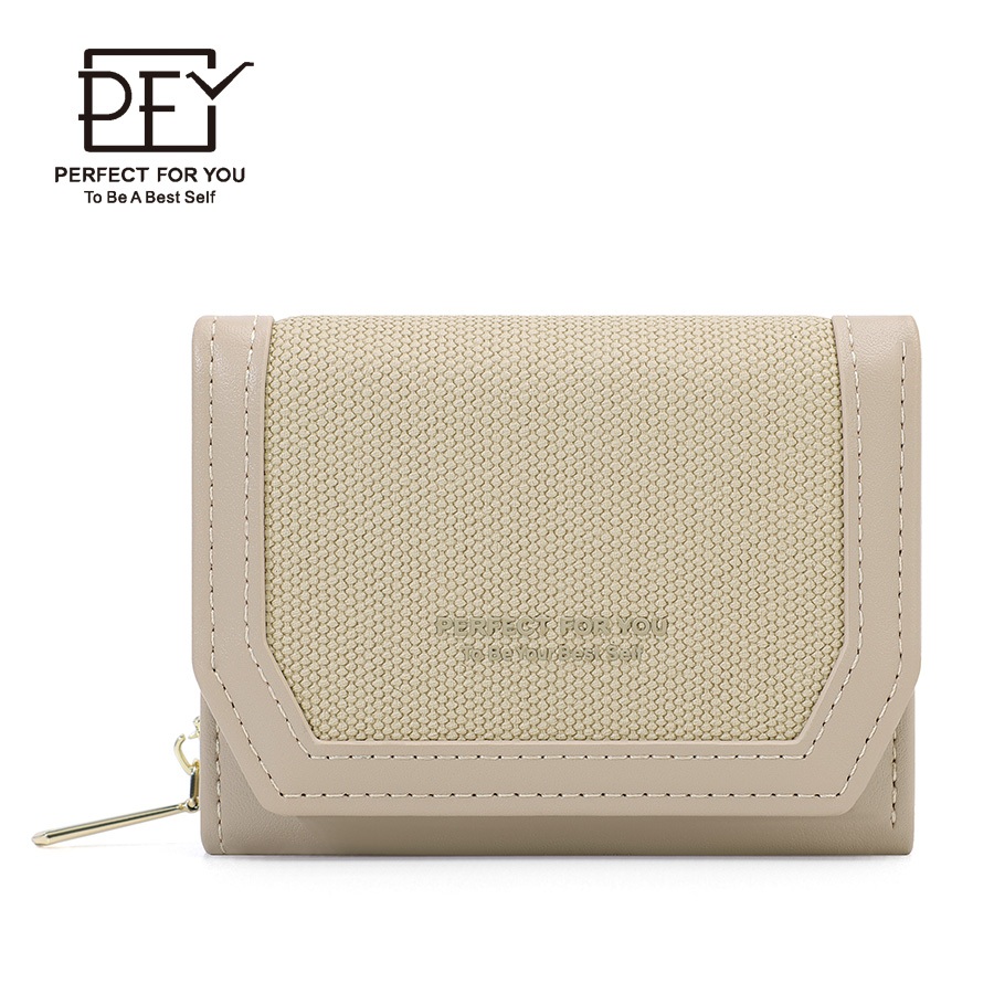 Ví Da mini Có Khóa Kéo Phong Cách Hàn Quốc Dành Cho Nữ 6305-003 PERFECT FOR YOU