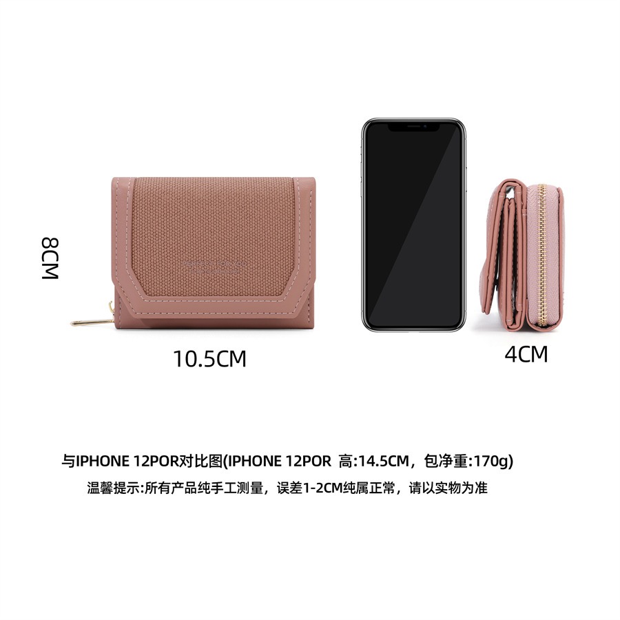 Ví Da mini Có Khóa Kéo Phong Cách Hàn Quốc Dành Cho Nữ 6305-003 PERFECT FOR YOU