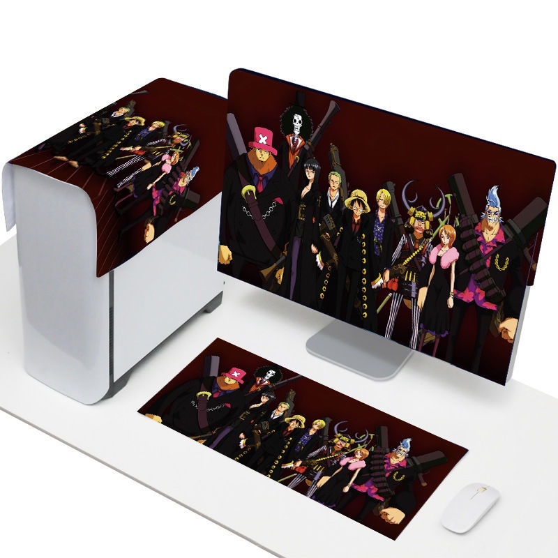 Vua hải tặc Bộ 3 khăn phủ máy tính để bàn tấm che bụi màn hình bàn phím vải tốt đủ  che bụi bàn phím size 17 19 20 22 23 24 25 27 26 31 32 34 inch