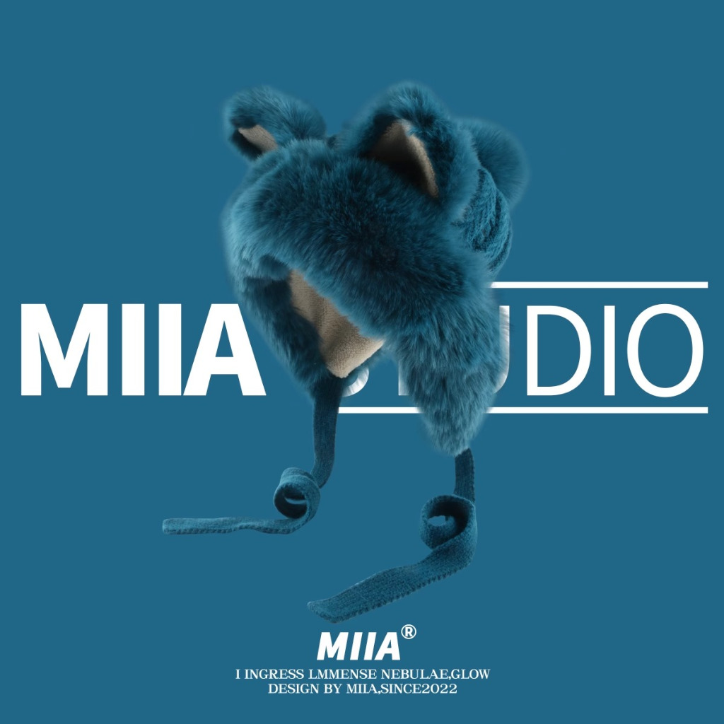 Mũ Len Trùm Tai Phối Dây Cột Hình Tai Cáo Dễ Thương Phong Cách Nhật Bản Thời Trang Thu Đông Cho Nữ