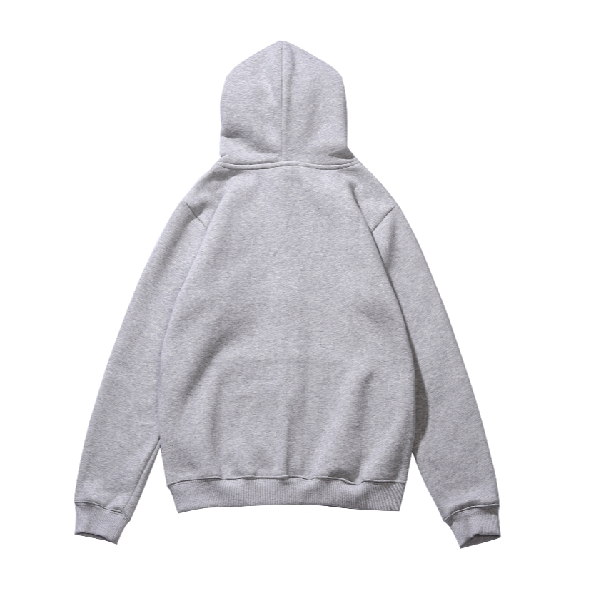 Áo Khoác Nỉ Có Khóa Kéo Thêu logo Đơn Giản Phong Cách Đường Phố Cổ Điển Thời Trang Thu Đông Cho Nam Và Nữ