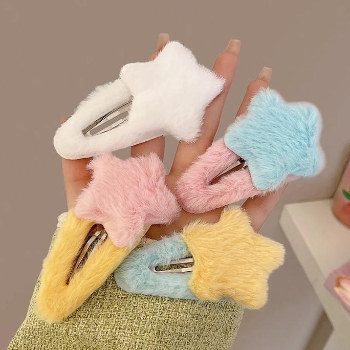 Kẹp Tóc Hình Ngôi Sao Hoạt Hình Nhiều Màu Phong Cách Hàn Quốc Dễ Thương Dành Cho Nữ y2k