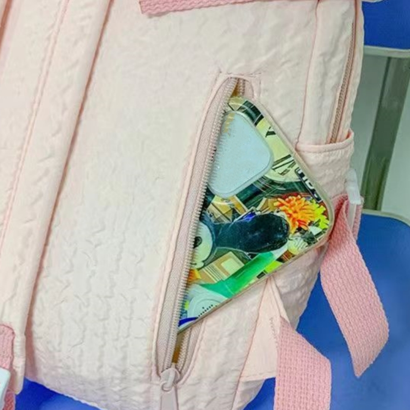 Ba Lô Đi Học Màu Tím Thêu Hình Ngôi Sao Dễ Thương Cho Nữ