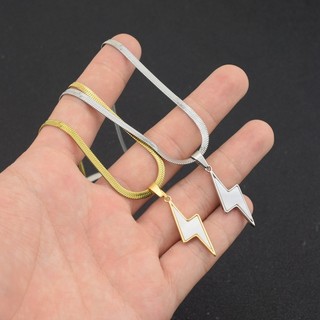 Vòng cổ Mặt Hình Sấm Sét Trắng Cho Cặp Đôi