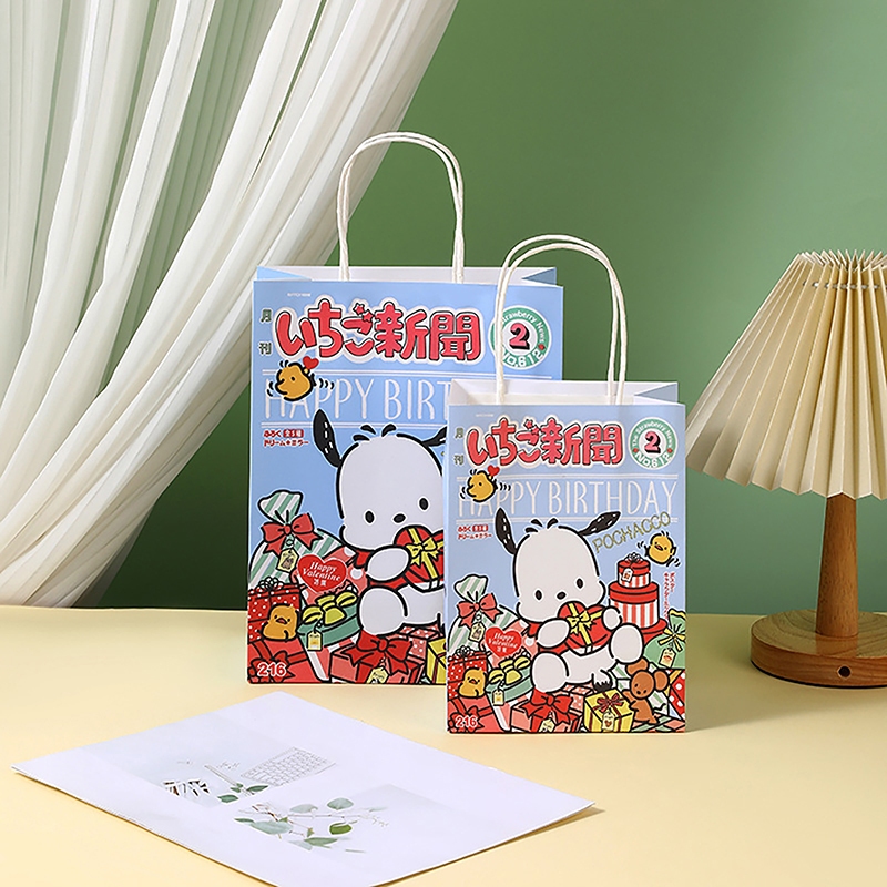 Túi Giấy kraft Đựng Quà In Hình anime hello kitty kuromi pochacco