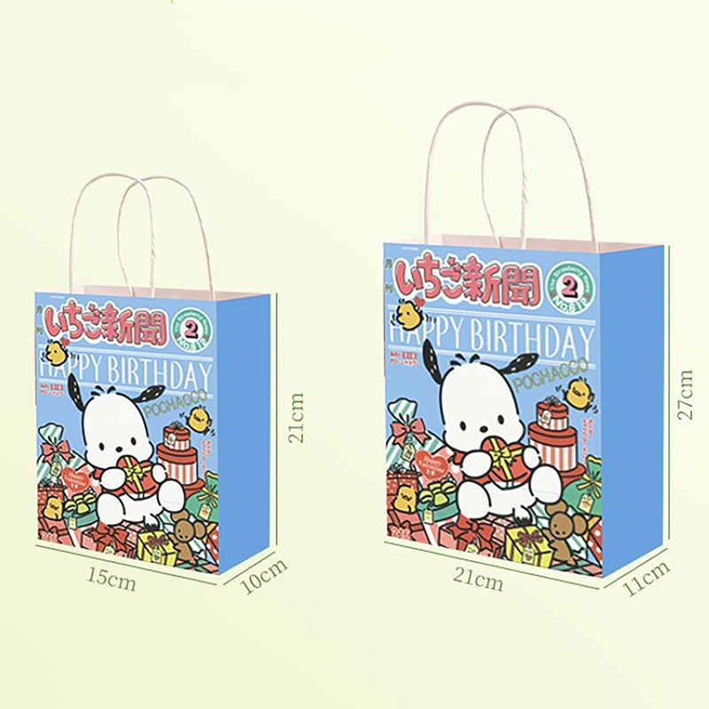 Túi Giấy kraft Đựng Quà In Hình anime hello kitty kuromi pochacco