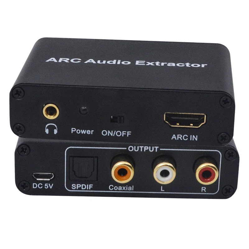 HDMI ARC Audio Extractor DAC ARC L / R Đồng Trục SPDIF Jack Extractor Trở Lại Kênh Chuyển Đổi Cho Sợ