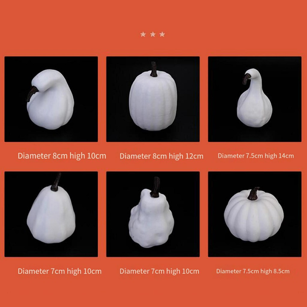 Bí ngô nhân tạo Halloween Ngày lễ tạ ơn trang trí nhà cửa trang trí sân vườn cho đám cưới Tiệc Halloween