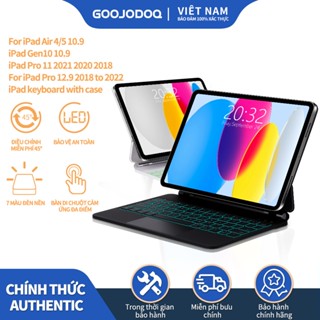 【bảo hành một năm GOOJODOQ Bao da máy tính bảng  bàn phím không dây thích hợp cho iPad Air 4 5 6/ Pro 11 2018-2022 /Gen10 10.9/ Air11 Air13 2024-2025